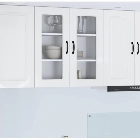vidaXL Køkkenskab Høj gloss hvid 80 x 31 x 80 cm