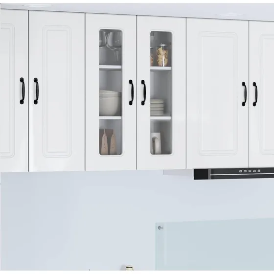 vidaXL Køkkenskab Kalmar Høj gloss hvid 60 x 31 x 80 cm