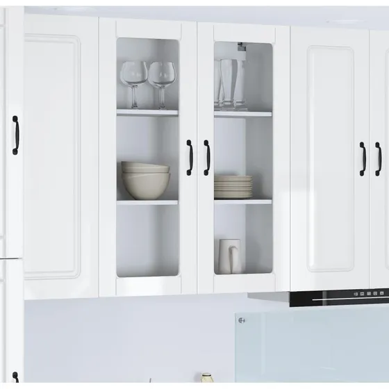 vidaXL Køkkenskab Kalmar Høj gloss hvid 80x31x100 cm