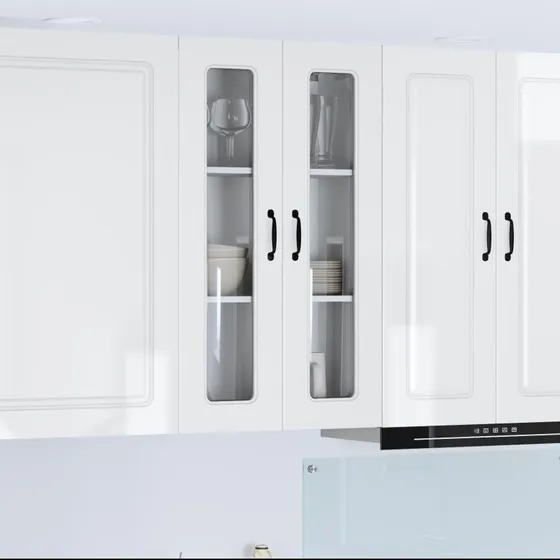 vidaXL Køkkenskab Kalmar Høj gloss hvid 60x31x100 cm