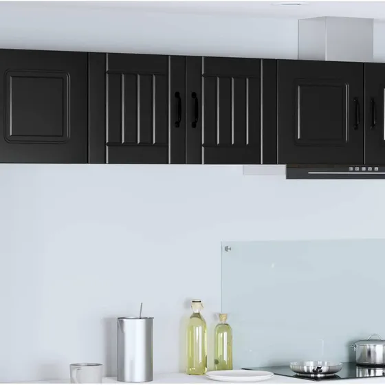 vidaXL Køkkenskab Lucca 2 stk Sort 40 x 31 x 40 cm Konstrueret træ