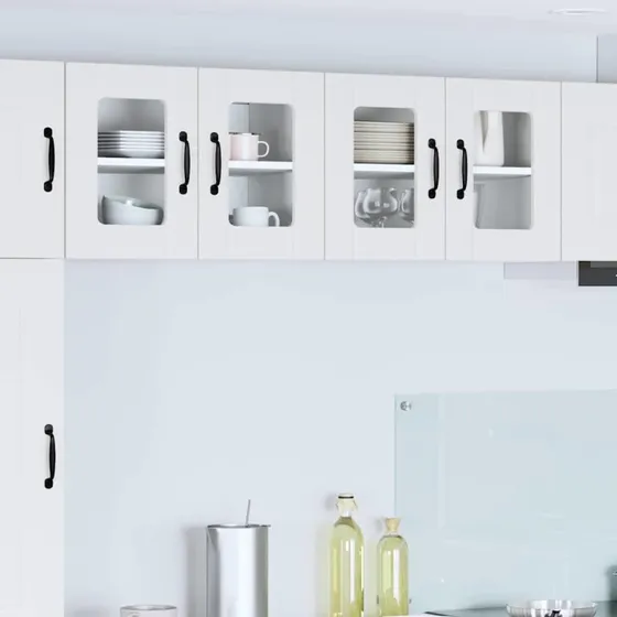 vidaXL Køkkenskab Lucca 2 stk Hvid 60 x 31 x 40 cm Konstrueret træ