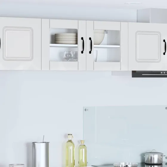 vidaXL Køkkenskab Lucca Hvid Højglans 80x31x40 cm Konstrueret Træ