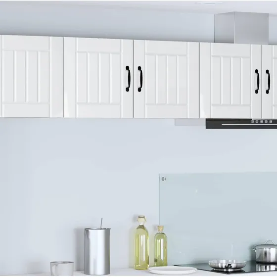 vidaXL Køkkenskab Lucca Hvid Højglans 80x31x40 cm Konstrueret Træ