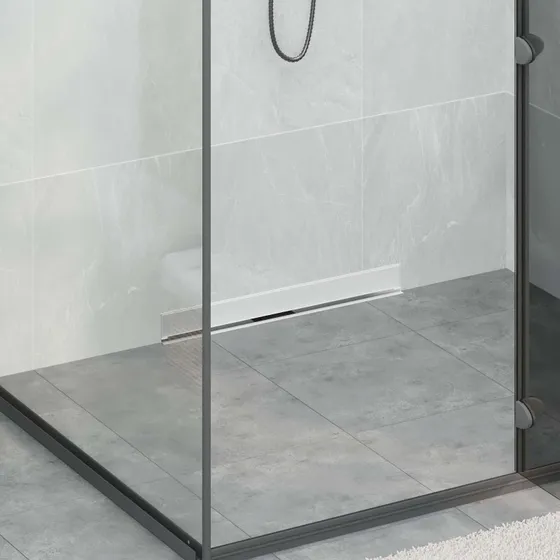 vidaXL Væghængt bruseafløb 60 cm Sølv Rustfrit Stål 304