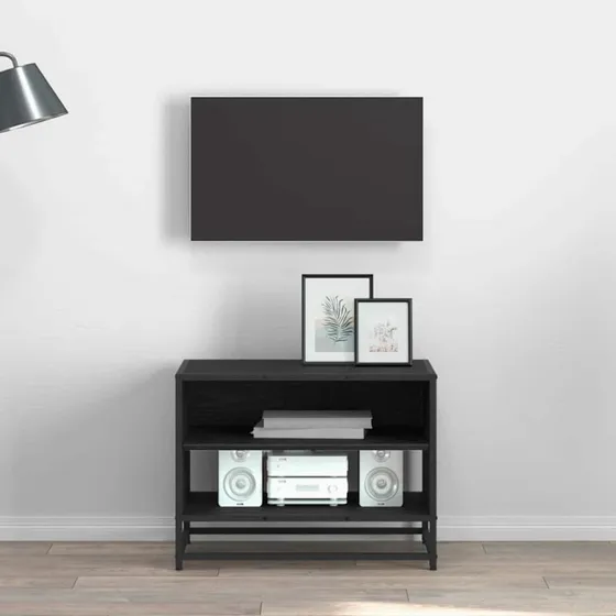 vidaXL TV-enhed Sort 61 x 40 x 46 cm Konstrueret Træ