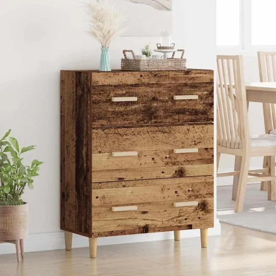 Gammelt Træ Sidebord 34 x 69,5 x 90 cm
