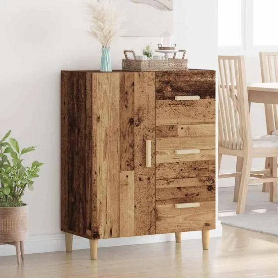 Gammelt Træ Sidebord 34 x 69,5 x 90 cm – Konstrueret Træ