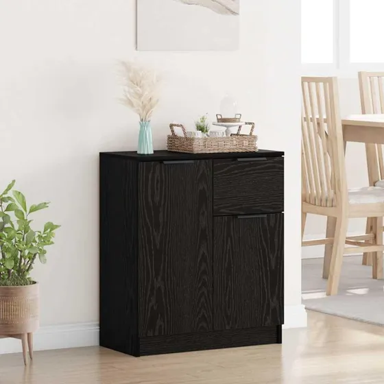 Eg Sidebord med skuffe, Sort, 60 x 30 x 70 cm