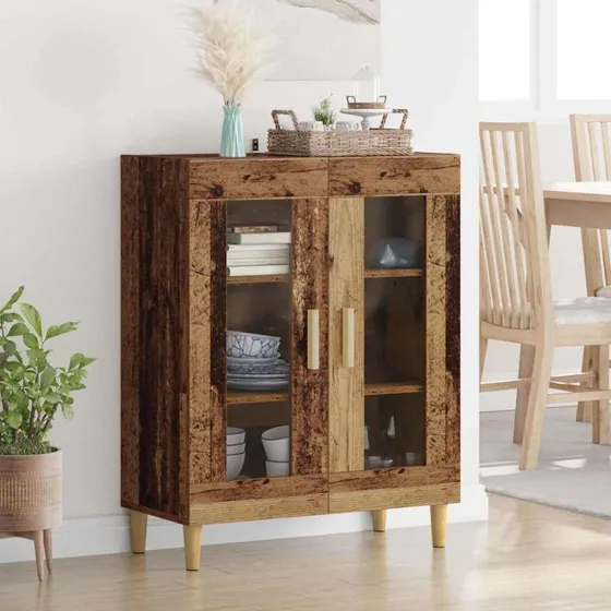 vidaXL Sideboard Gammelt Træ 69,5 x 34 x 90 cm Konstrueret Træ