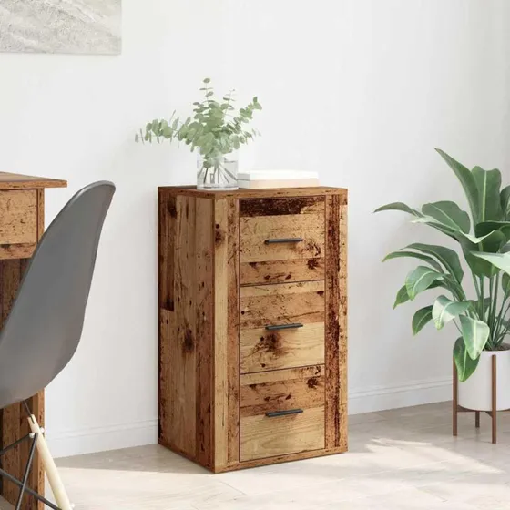 Gammelt Træ Sidebord 40 x 33 x 70 cm Konstrueret Træ