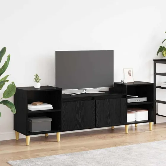 vidaXL TV-skab Sort 160 x 35 x 55 cm Konstrueret træ