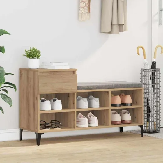 Artisan Sko Skab 102 x 36 x 60 cm med Skuffe, Konstrueret Træ
