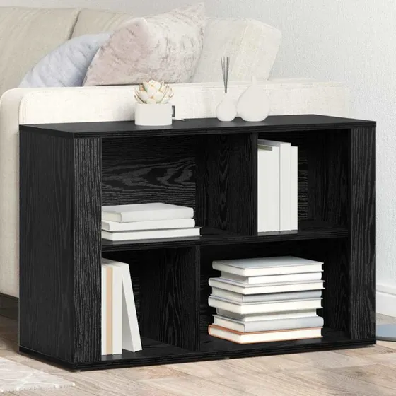 vidaXL Sideboard Sort 80 x 30 x 53 cm Konstrueret Træ