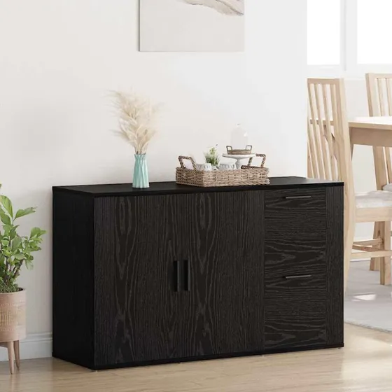Eg 100 x 33 x 59,5 cm Sort Skuffe Sideboard i Konstrueret Træ