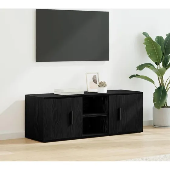 vidaXL TV-skab Sort 100 x 31,5 x 35 cm Konstrueret træ