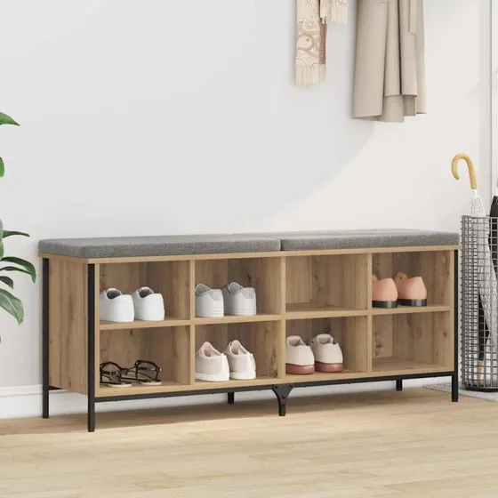 vidaXL Sko skab Artisan Egetræ 131 x 35 x 50 cm