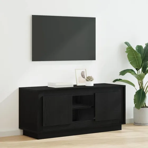 vidaXL TV-skab Sort, 102 x 35 x 45 cm, Konstrueret træ