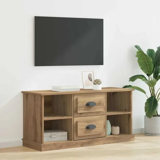 vidaXL Artisan Egetræ TV-skab 99,5 x 35,5 x 48 cm