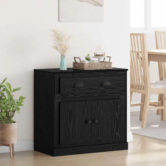 Ege Highboard Sort 70 x 35,5 x 67,5 cm Konstrueret Træ