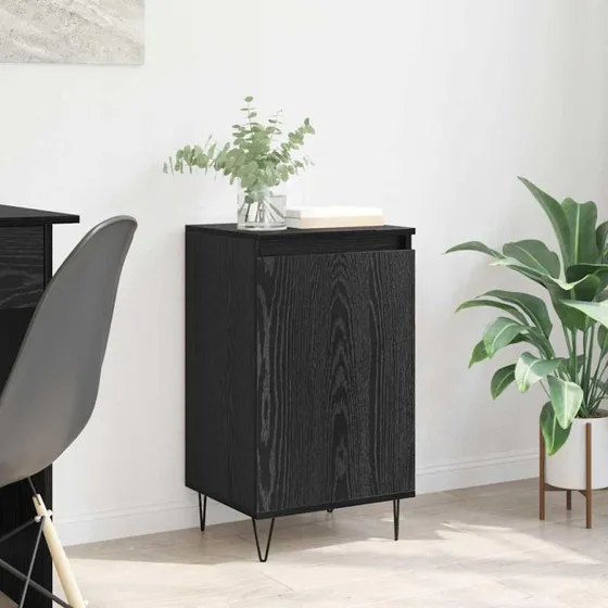 Lindberg Vægmonteret Sidebord Sort 40 x 35 x 70 cm Konstrueret Træ