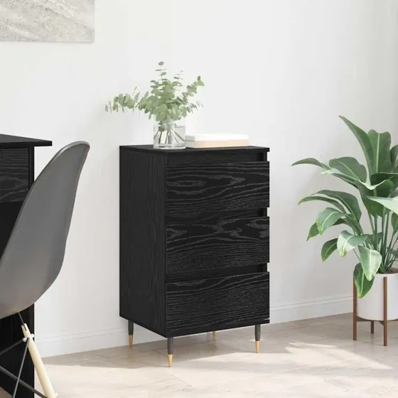 Eg Sidebord med skuffe, Sort, 35 x 40 x 70 cm