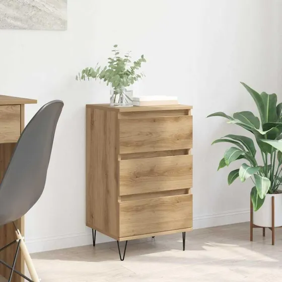 Artisan Egetræ Sidebord 40 x 35 x 70 cm med Jernramme