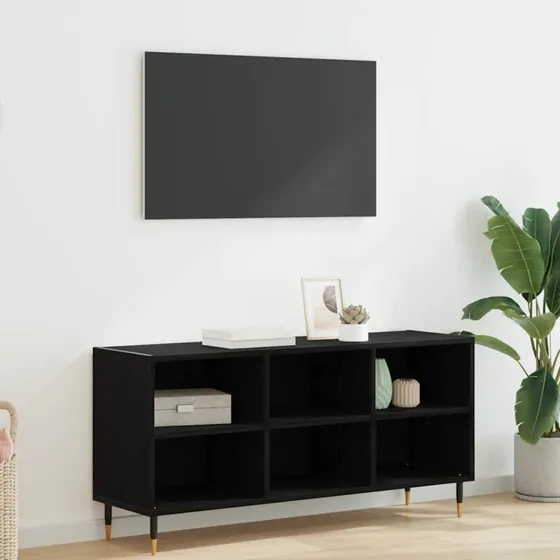 vidaXL TV-skab Sort 103,5 x 30 x 50 cm Konstrueret træ