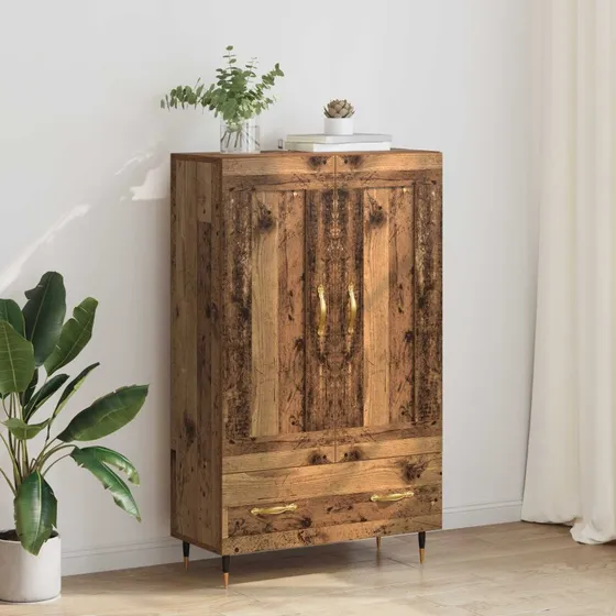 vidaXL Highboard Gammelt Træ 69,5 x 31 x 115 cm Konstrueret Træ