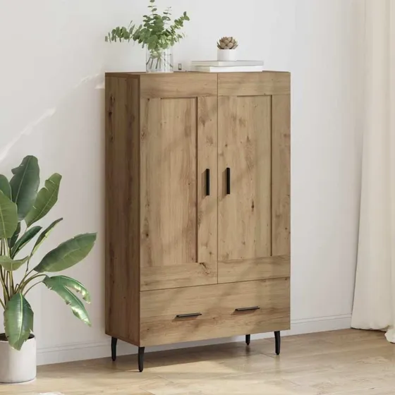 vidaXL Highboard Artisan Egetræ 69,5 x 31 x 115 cm