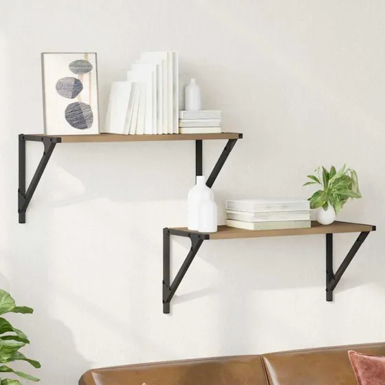 vidaXL Væghylder 2 stk Artisan Egetræ 60 x 25 x 25,5 cm