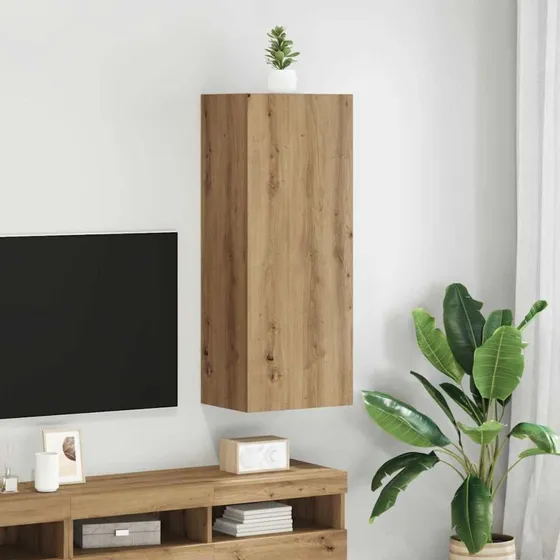 Artisan Egetræ TV-vægskab 40,5 x 30 x 102 cm