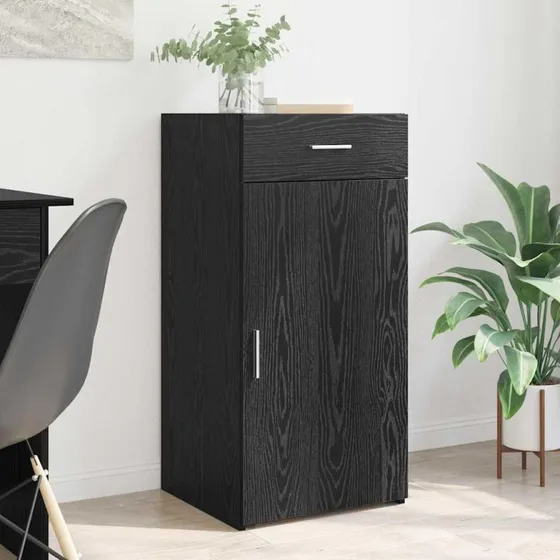 Eg Sidebord med skuffe, Sort, 42,5 x 40 x 93 cm