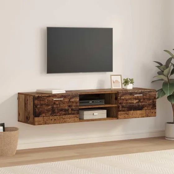 Gammelt Træ TV-skab med skuffe 150 x 39 x 30 cm