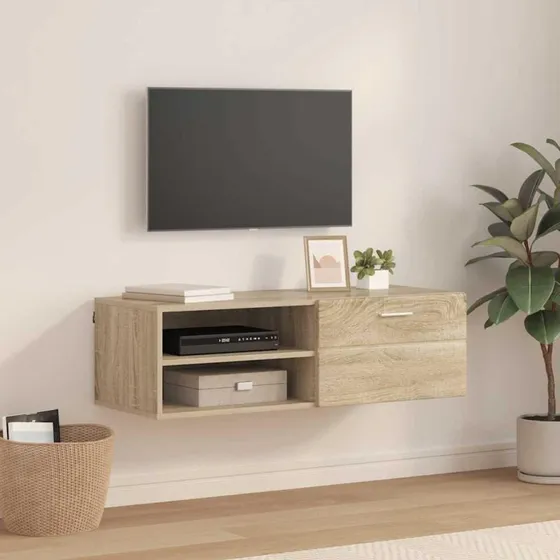 Sonoma-eg TV-skab med skuffe 100,5 x 39 x 30 cm