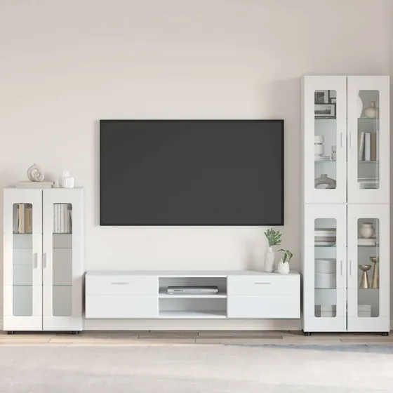 vidaXL Sideboard FLORIN Hvid 55,5 x 29 x 100 cm Konstrueret Træ