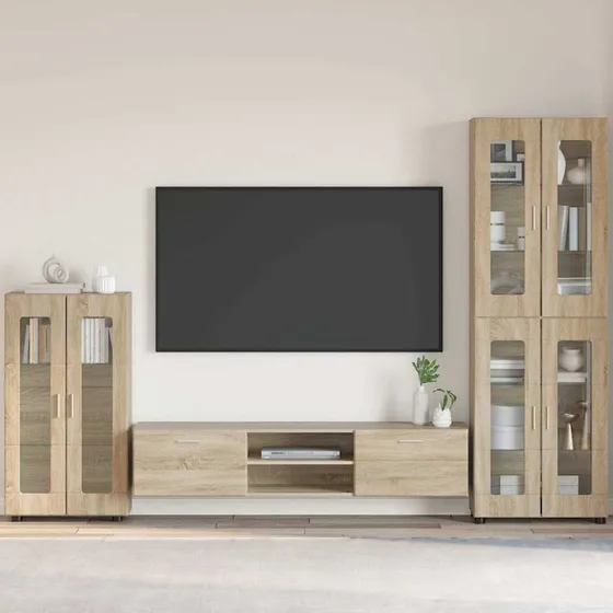 vidaXL Sideboard FLORIN Sonoma eg 55,5 x 29 x 100 cm Konstrueret træ