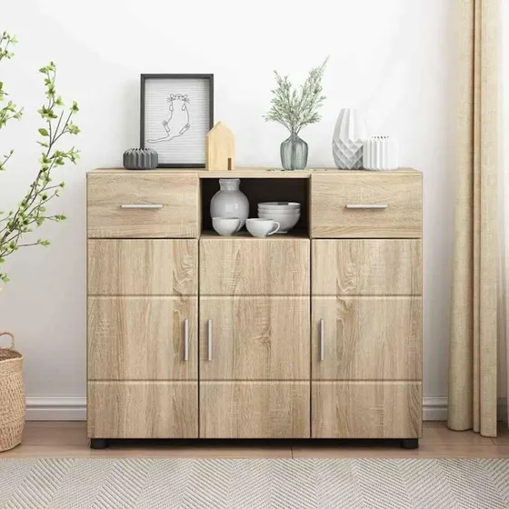 Sonoma-eg Sidebord, 88,5 x 30,5 x 73 cm, konstrueret træ