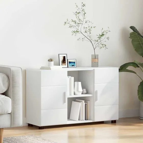 vidaXL Sideboard FLORIN Hvid 88,5 x 30,5 x 55,5 cm Konstrueret Træ