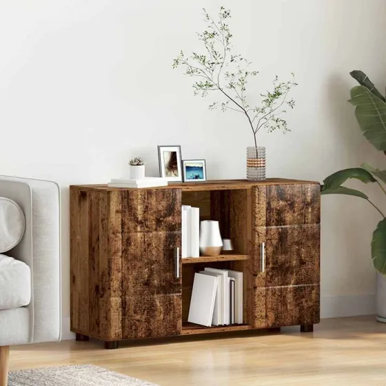 vidaXL Sideboard FLORIN Gammelt træ 88,5 x 30,5 x 55,5 cm