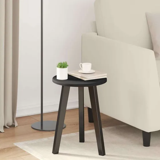 vidaXL Bordplade Sort 30 x 1,5 cm Konstrueret Træ