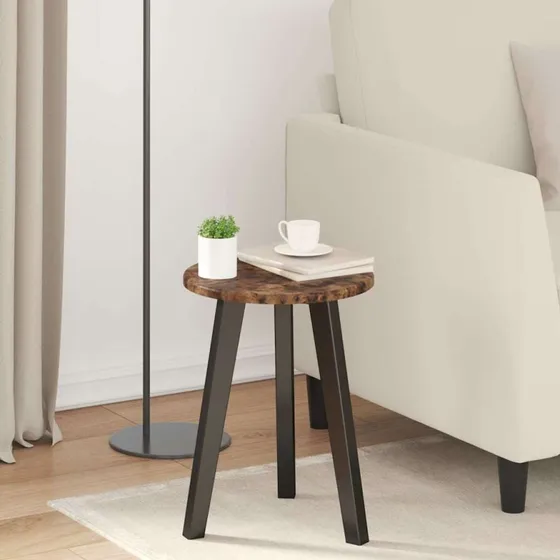 vidaXL Rund Bordplade Røget Eg 30 x 1,5 cm Konstrueret Træ