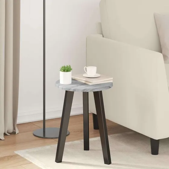 vidaXL Bordplade Grå Sonoma Ø 30 x 1,5 cm Konstrueret Træ