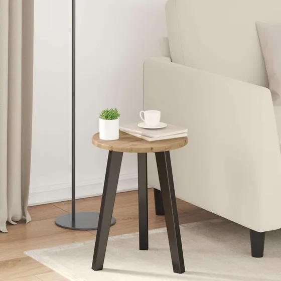 vidaXL Bordplade Artisan eg Ø 30 x 1,5 cm Konstrueret træ