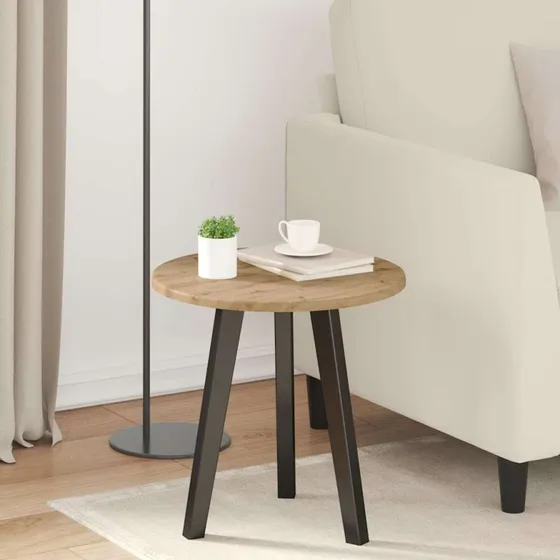 vidaXL Bordplade Artisan eg Ø 40 x 1,5 cm Konstrueret træ