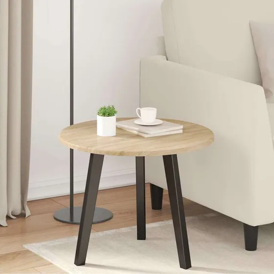 vidaXL Bordplade Sonoma-eg Ø 50 x 1,5 cm Konstrueret Træ