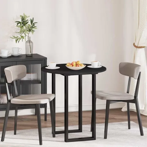 vidaXL Bordplade Sort 70 x 1,5 cm Konstrueret Træ