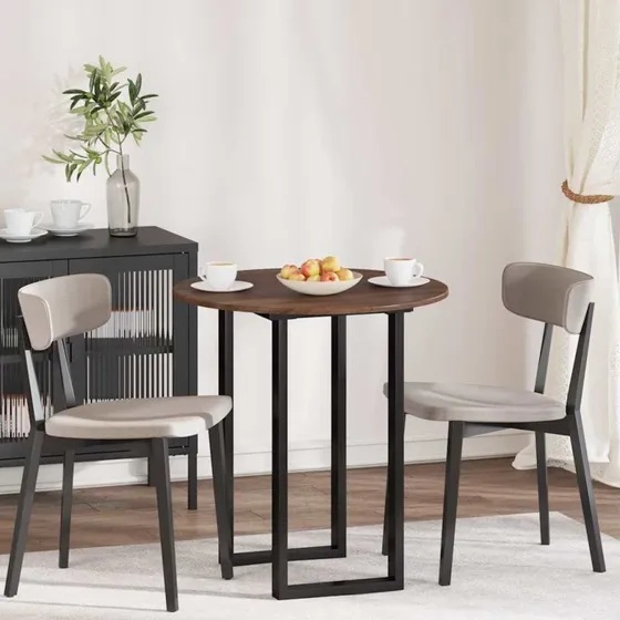vidaXL Bordplade Brun eg Ø 70 x 1,5 cm Konstrueret træ