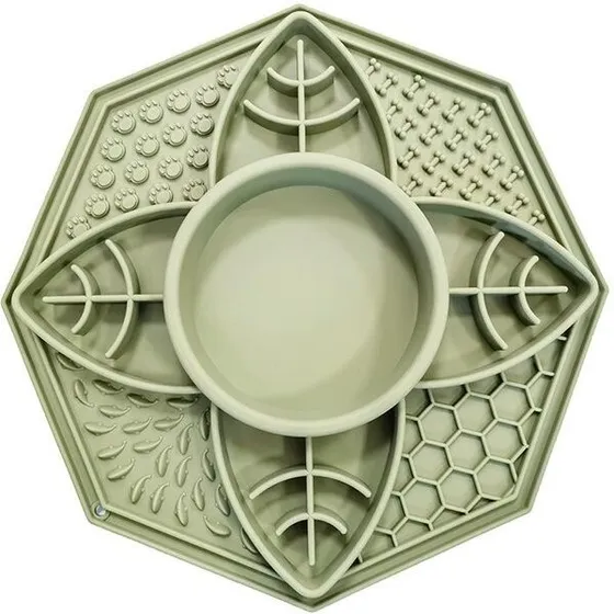 Nordic Paws Slikkemåtte Slow Feeder Army Grøn 19,2x4 cm