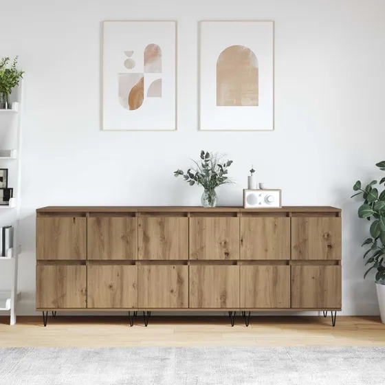 Artisan 3 stk Sidebord 180 x 35 x 70 cm Konstrueret Træ